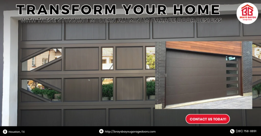 Transform Your Home With These Stunning Modern Aluminum Garage Door Designs 1 Brays Bayou Garage Doors 2